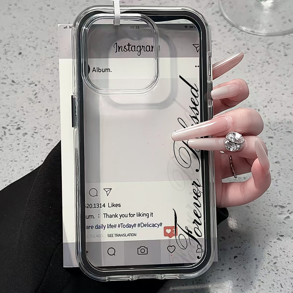Xo Phone Accessories - 포에버 블레스드 심플 클리어 폰 케이스