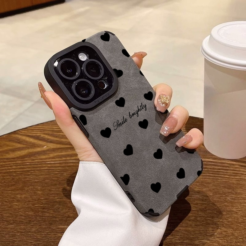 Xo Phone Accessories - 새로운 럭셔리 블랙 하트 모양 아이폰