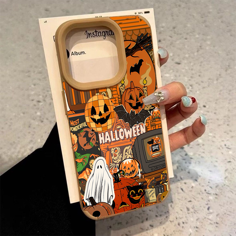 Xo Phone Accessories - 할로윈 호박 유령 디자인 아이폰 18