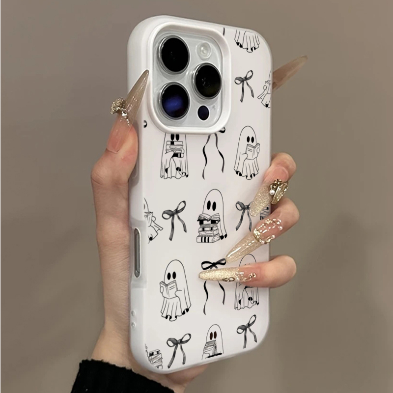 Xo Phone Accessories - 귀여운 할로윈 책 모양 유령 리본