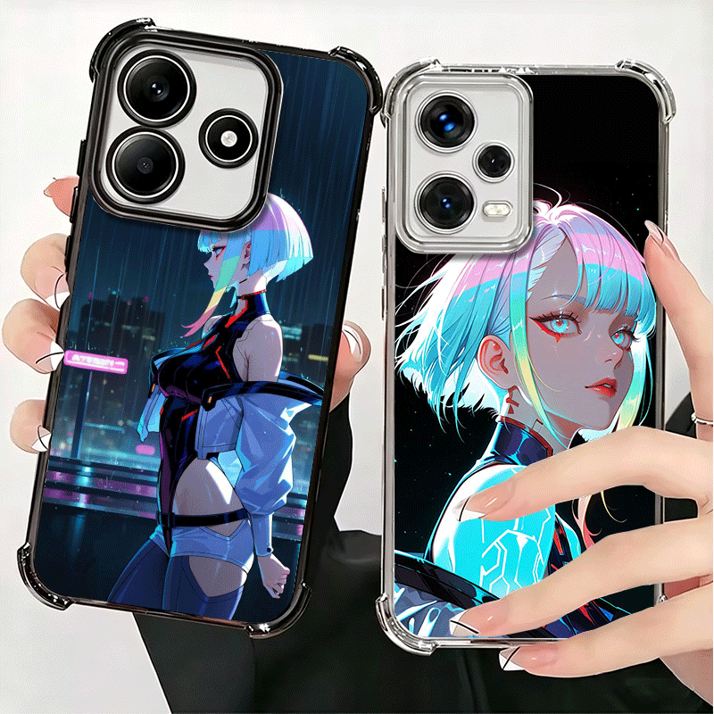 Led Flash Case - E-Edgerunners 애니메이션 루시 소프트 폰 케이스