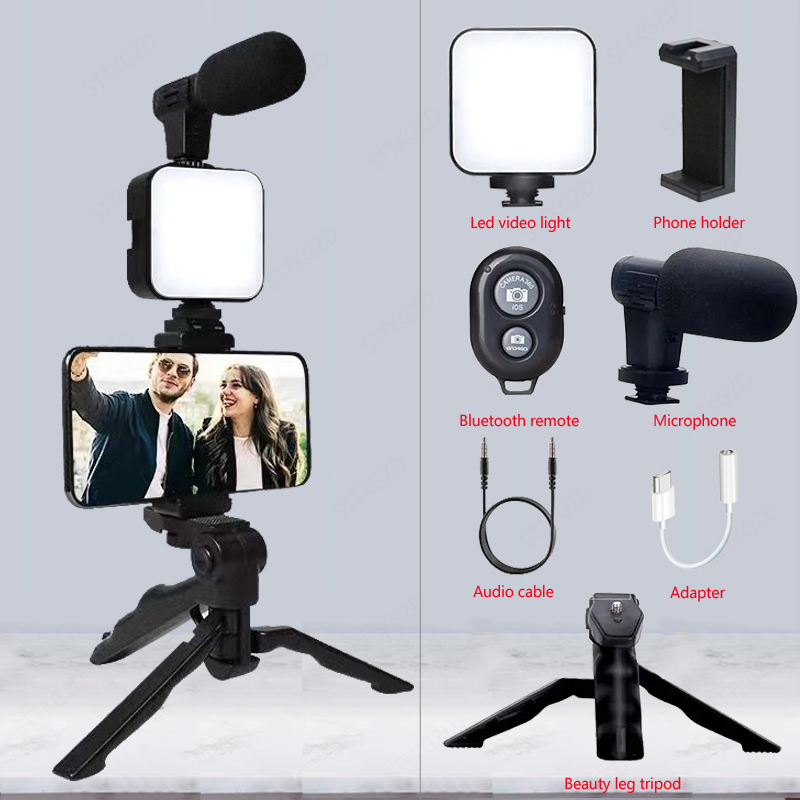 Youtube Phone Accessories - AY49 스마트폰 브이로그 키트 (삼각대, 휴대폰