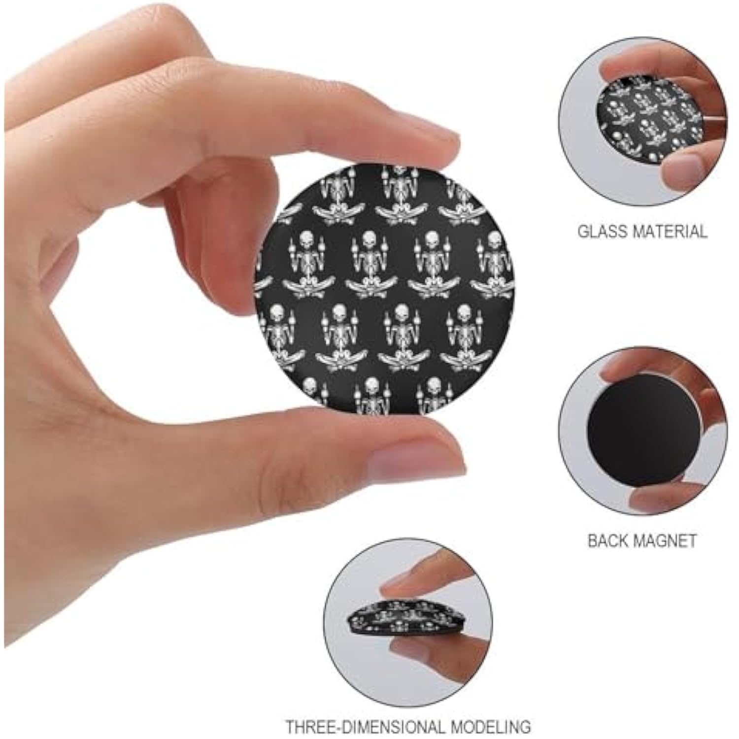 명상하는 해골 중지 손가락 팝소켓 그립 재미있는 고스  - Pop Socket Grip 리뷰 및 가격