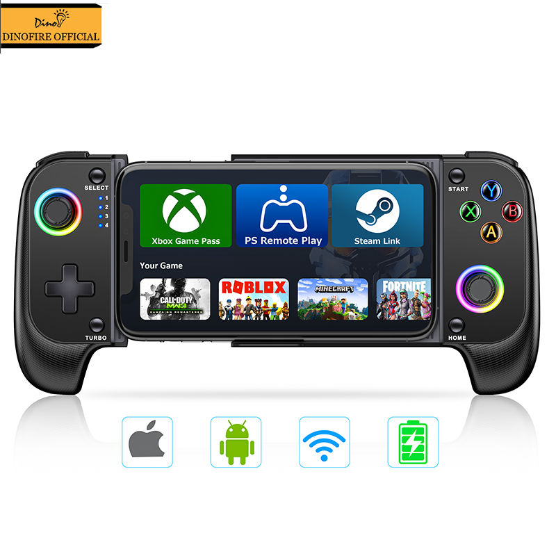 iPhone 용 DinoFire 핸드폰 게임 패드 조이 - Gaming Trigger Phone 리뷰 및 가격