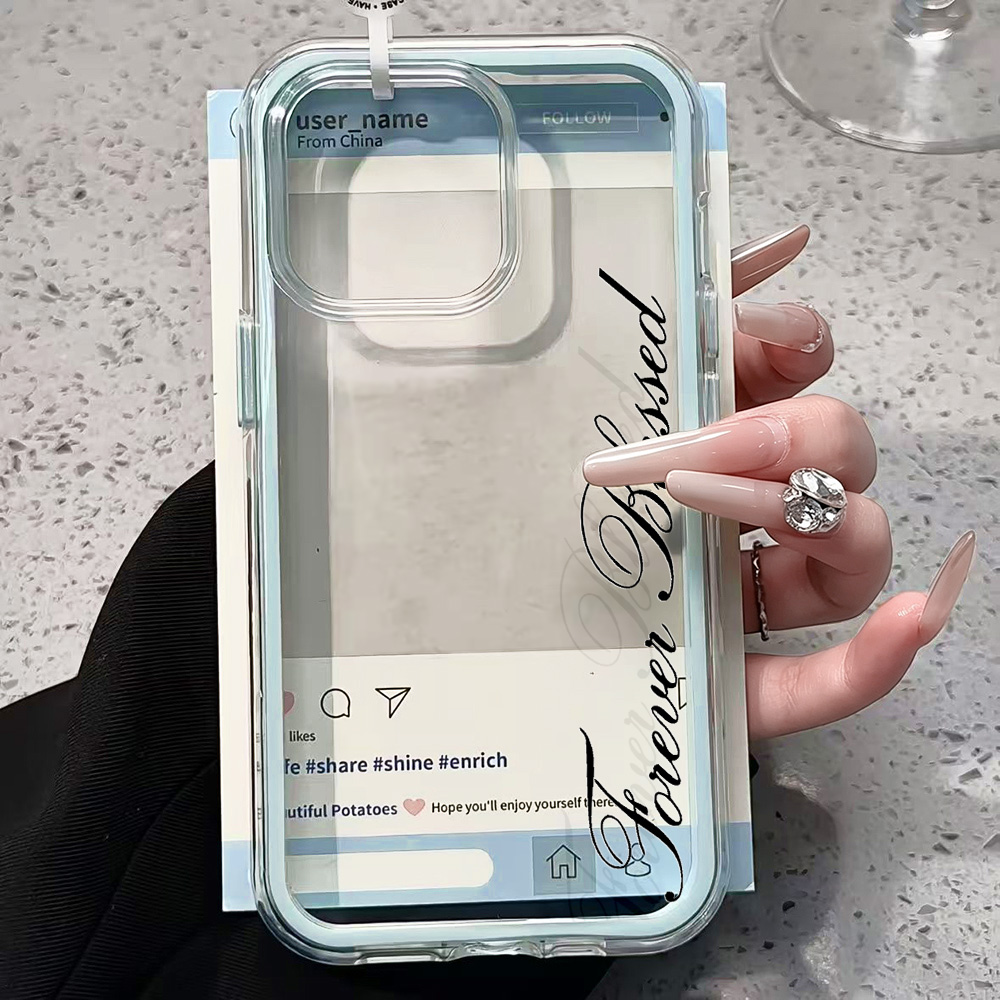 포에버 블레스드 심플 클리어 폰 케이스 아이폰 17 1 - Xo Phone Accessories 리뷰 및 가격