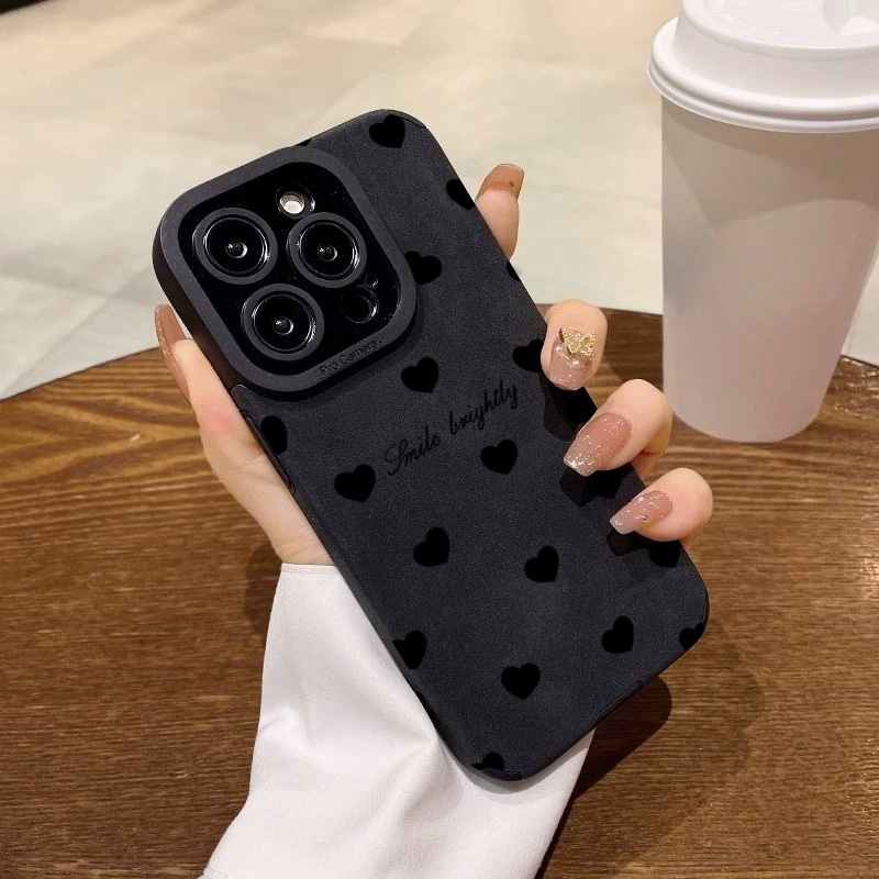 새로운 럭셔리 블랙 하트 모양 아이폰 케이스 (아이폰  - Xo Phone Accessories 리뷰 및 가격