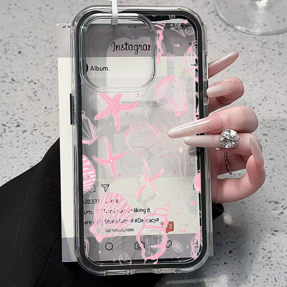 여름 핑크 조개껍질 투명 폰 케이스 아이폰 17 13  - Xo Phone Accessories 리뷰 및 가격