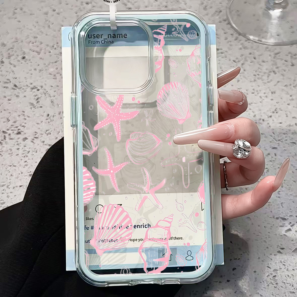 여름 핑크 조개껍질 투명 폰 케이스 아이폰 17 13  - Xo Phone Accessories 리뷰 및 가격