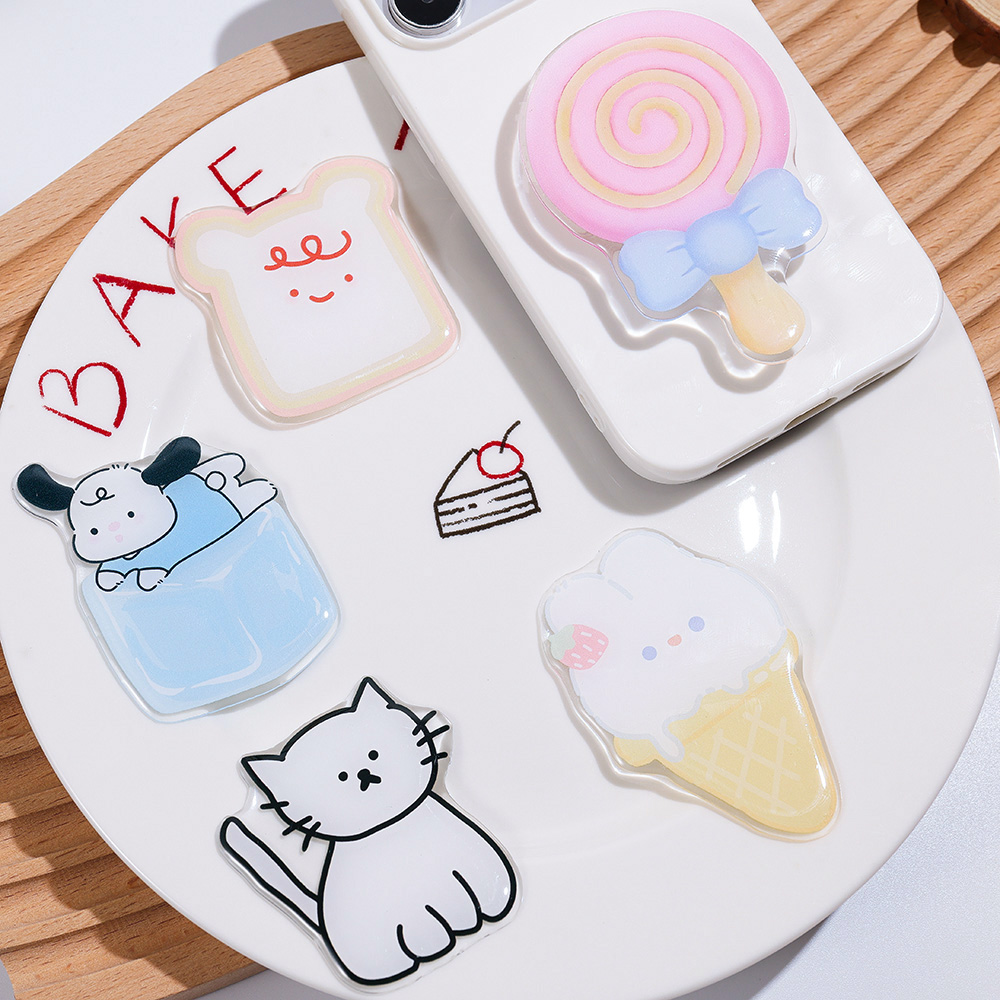 귀여운 만화 그립톡 아크릴 접이식 핑거 링 소켓 확장형 - Pop Socket Grip 리뷰 및 가격