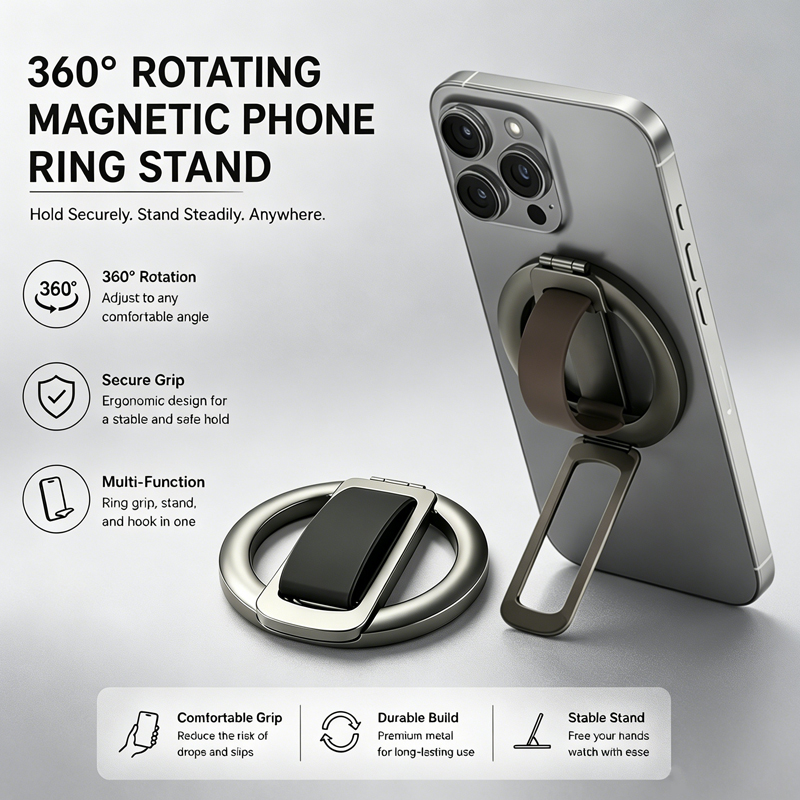360 °   회전식 마그네틱 폰 링, MagSafe  - Pop Socket Grip 리뷰 및 가격