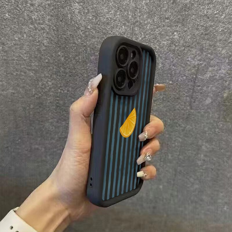 줄무늬 레몬 슬라이스 패턴 아이폰 17 16 15 14 - Xo Phone Accessories 리뷰 및 가격