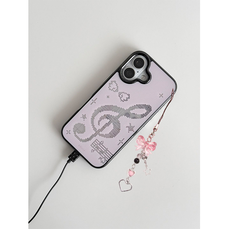 INS 한국 핑크 모자이크 음표 무늬 아이폰 17 에어 - Y2K Phone Accessories 리뷰 및 가격