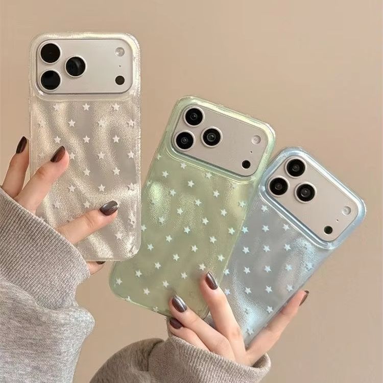 한국풍 녹색 배경 오각별 반짝이는 폰 케이스 아이폰 울 - Y2K Phone Accessories 리뷰 및 가격