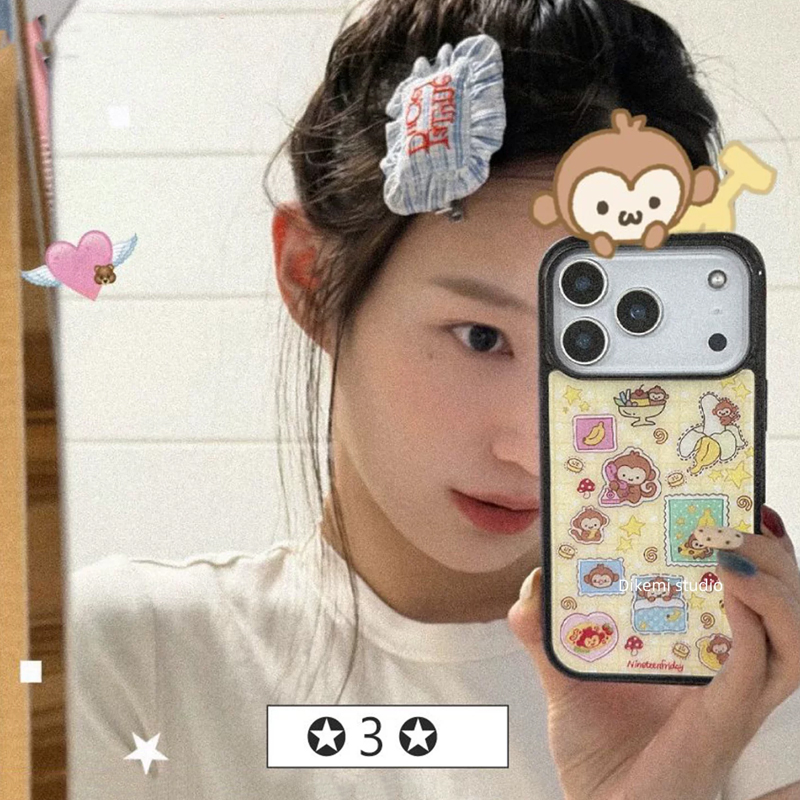 한국 인스 블루 옐로우 몽키 바나나 무광 폰 케이스 아 - Y2K Phone Accessories 리뷰 및 가격