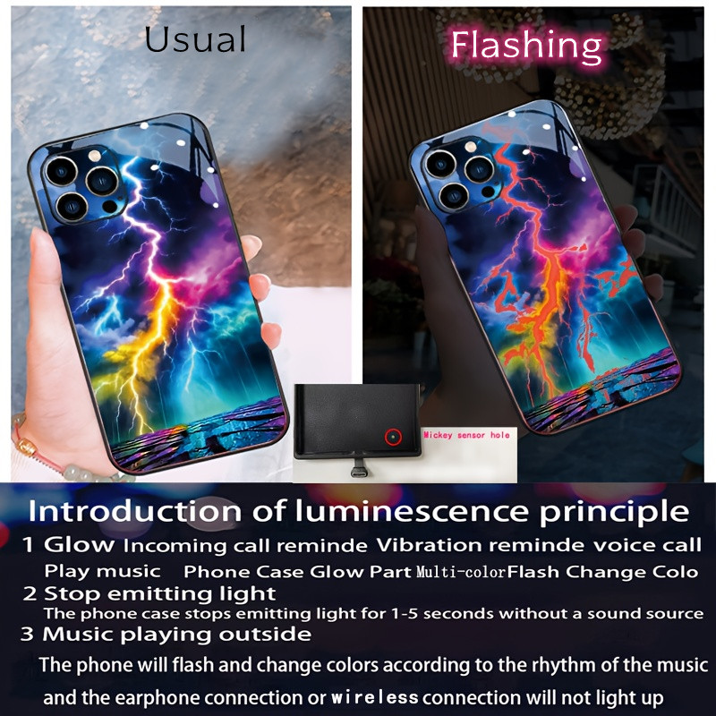 풍경 무지개 LED 폰 케이스 아이폰 17 16 15  - Led Flash Case 리뷰 및 가격